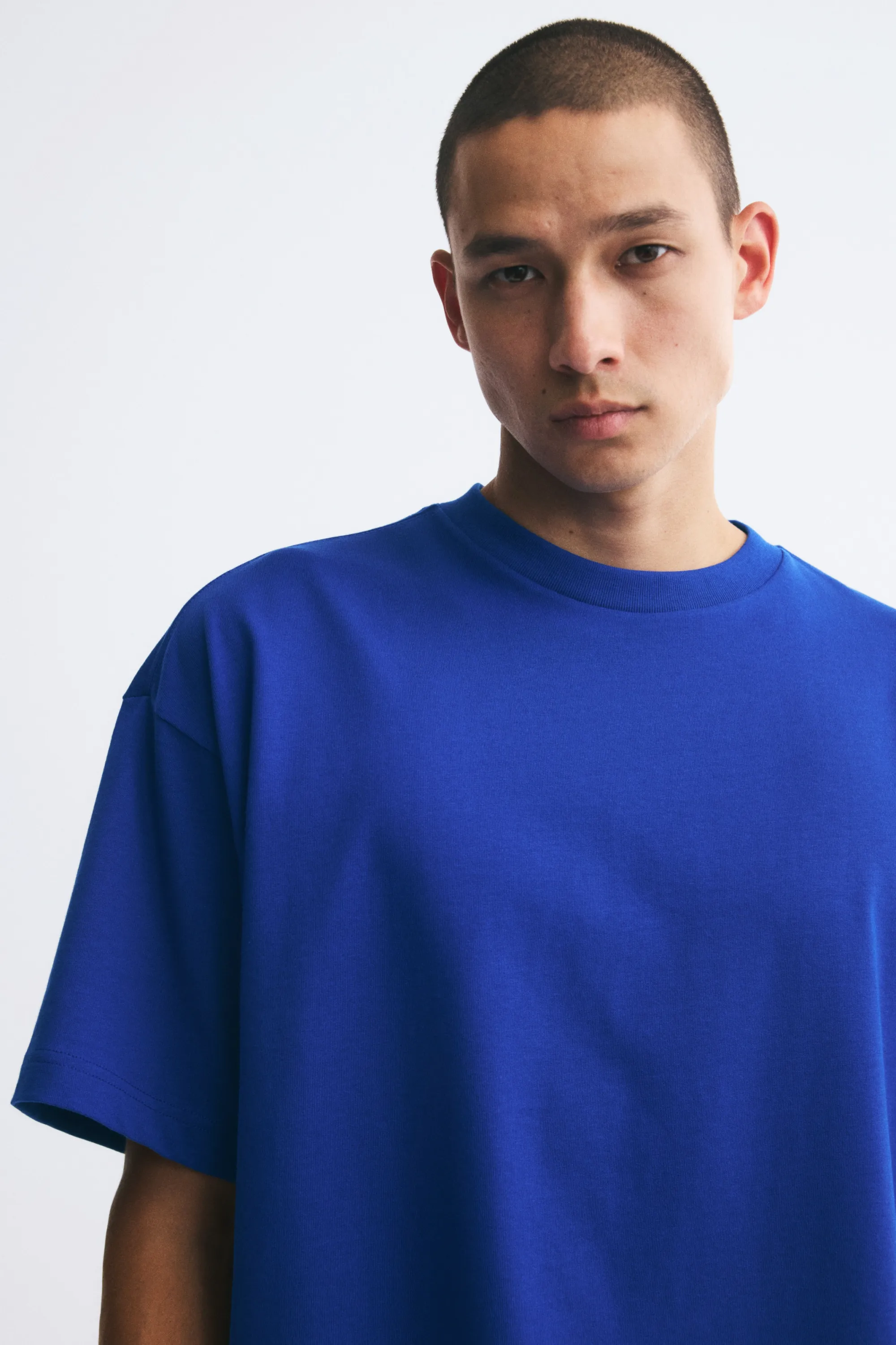 T-shirt Oversized Fit en coton - Bleu vif
