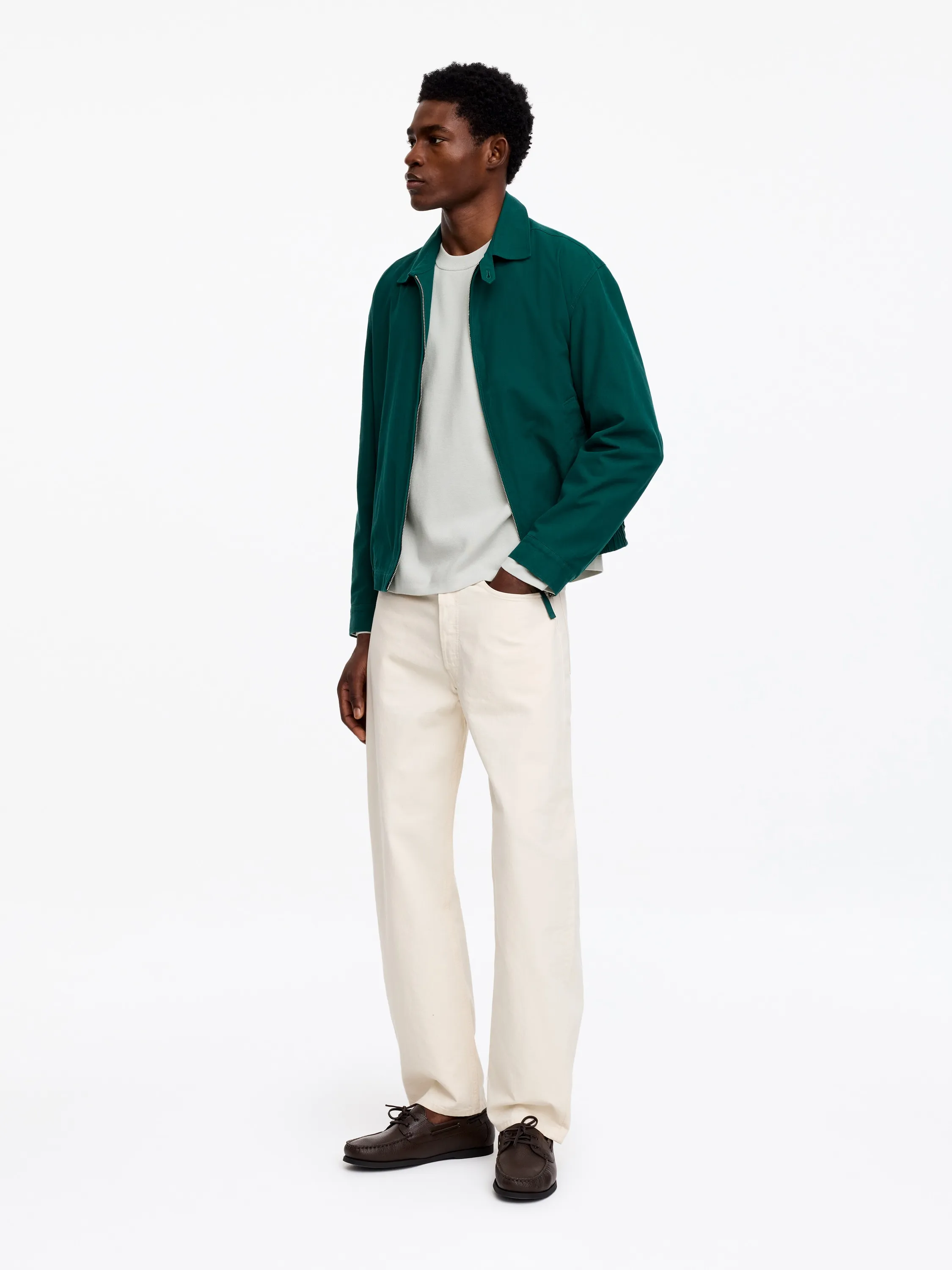 Pull décontracté en mélange de coton - Vert clair poudré