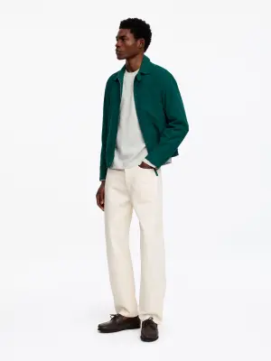 Pull décontracté en mélange de coton - Vert clair poudré — photo 1