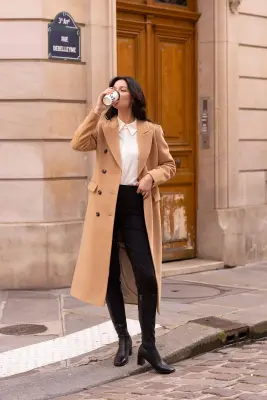 Frederick Wool Coat - Beige — photo 4