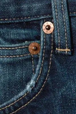 Jean droit ajusté taille mi-haute Orion - Bleu profond - Bleu foncé — photo 5