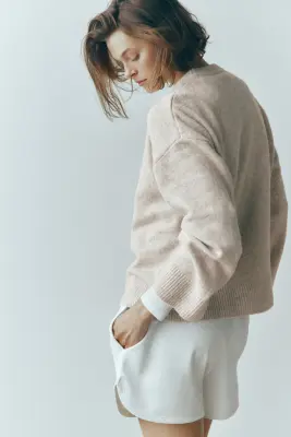 Pull - Beige clair chiné — photo 3