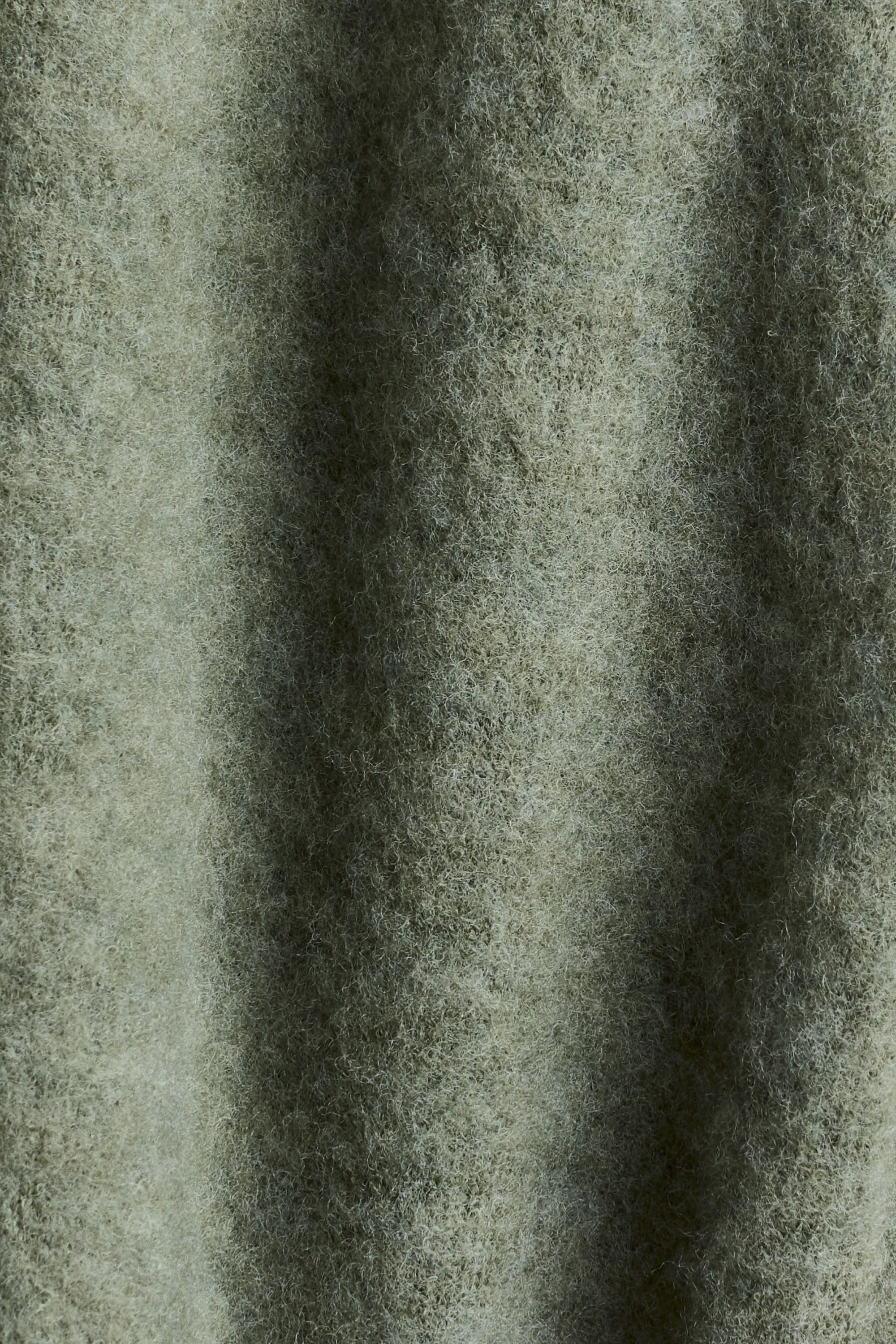Gilet en polaire de laine mélangée - Vert kaki
