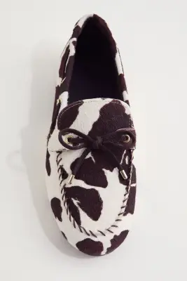Chaussures de pont - Blanc/imprimé peau de vache — photo 2