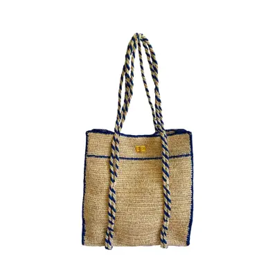 Sac Roxane Naturel & Bleu roi - A Point ETC — photo 2