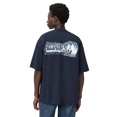 Williams X AllSaints Burnout Crew Neck T-Shirt Williams Blue — photo 4