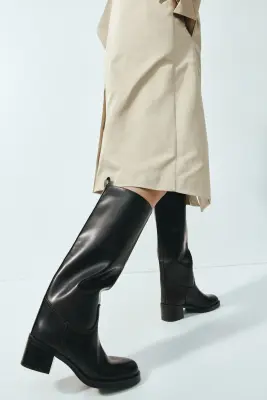 Bottes de hauteur genou - Marron foncé — photo 2