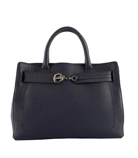 Sac a main noir cuir avec bandouliere