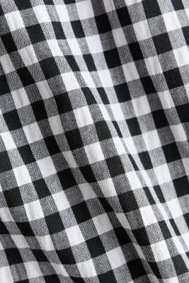 MAMA Robe midi à manches ballon - Noir/vichy — photo 5