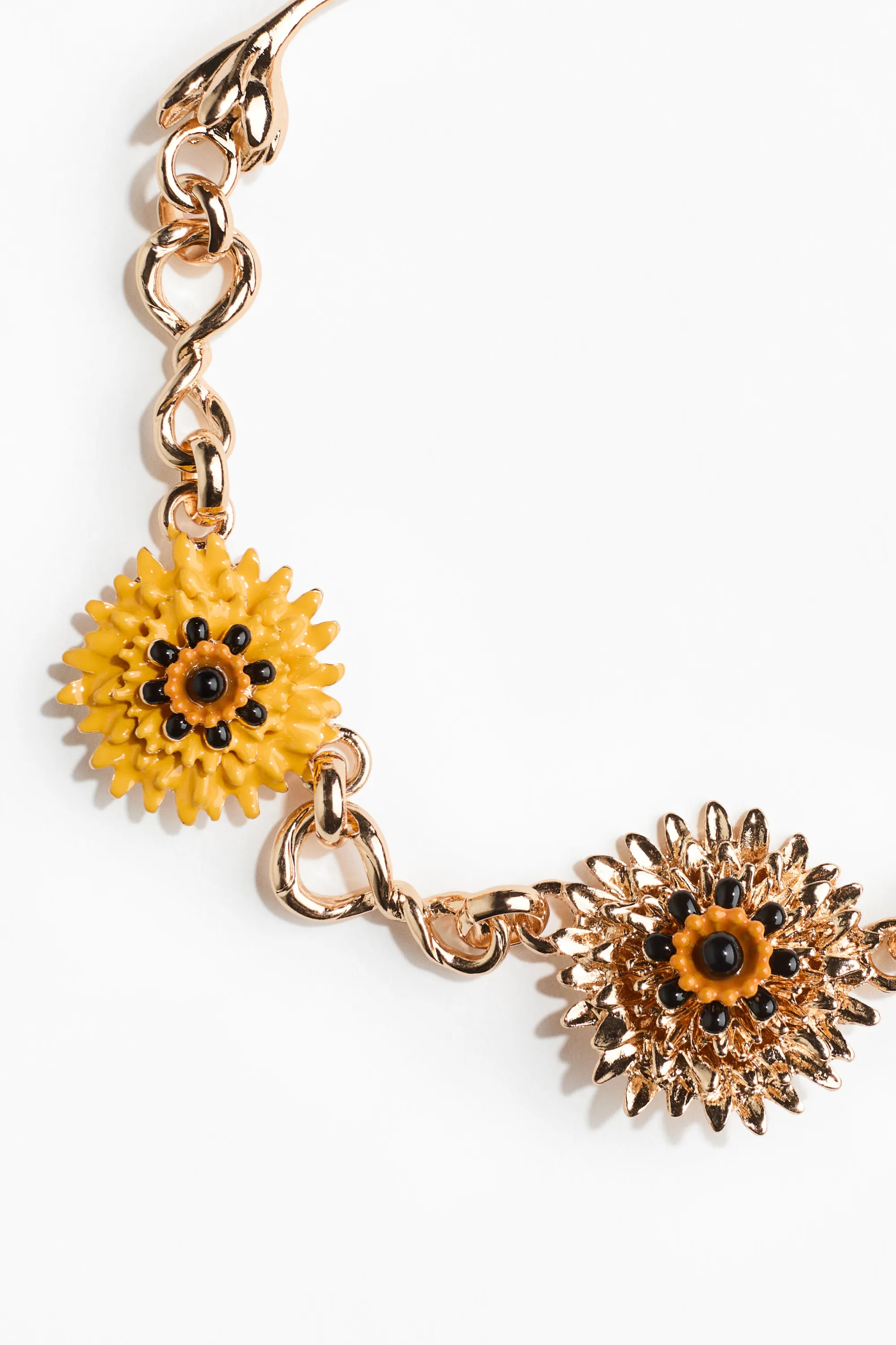 Collier court avec charms - Doré/jaune