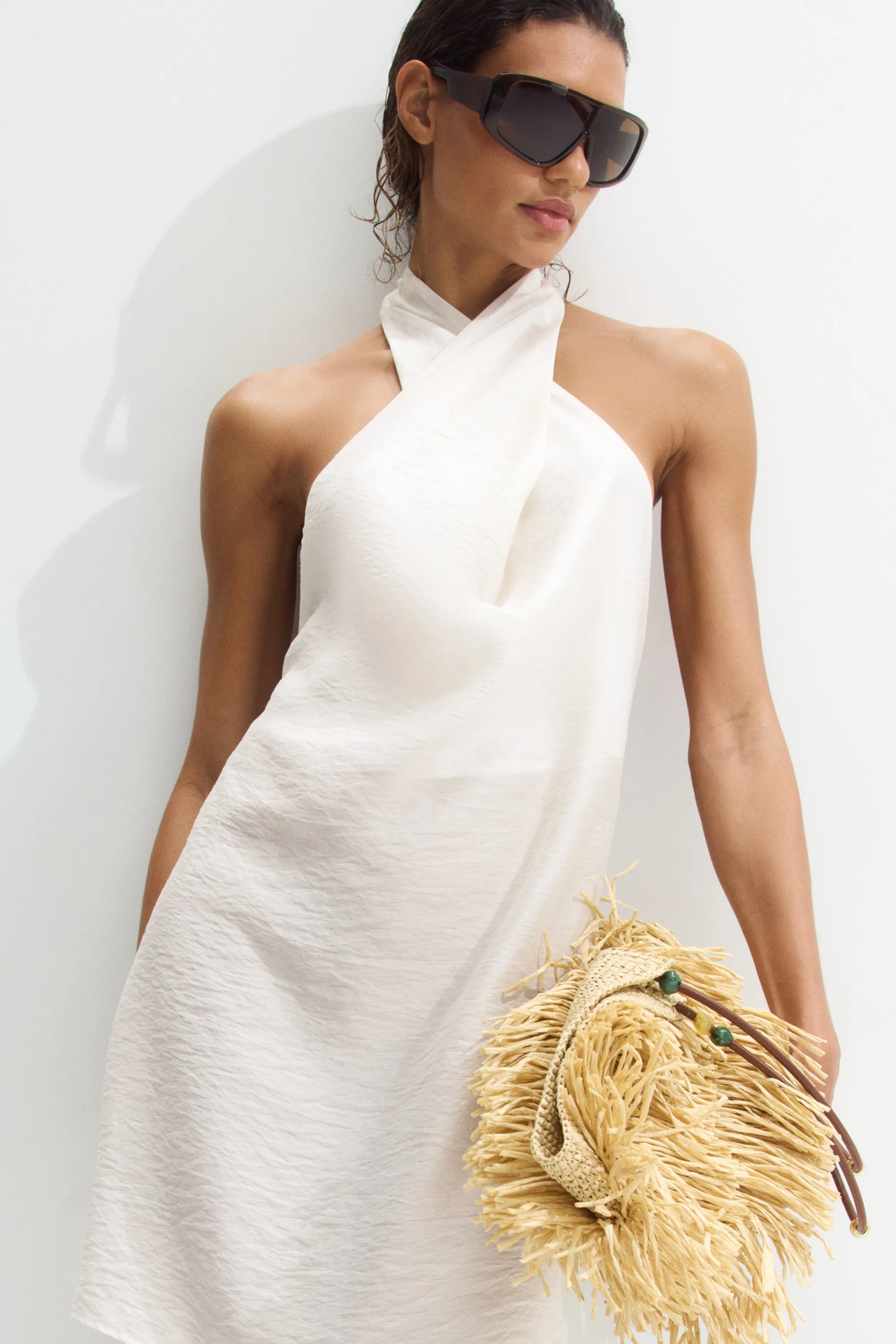 Robe de plage bain-de-soleil - Crème