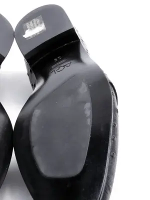 Mocassins bout amande en cuir noir effet autruche Prix boutique 315€ Taille 36 — photo 4