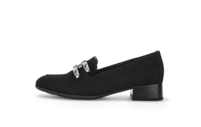 Mocassins Gabor 35.282.17 Noirs - Daim Lacets Grande Pointure Femme — photo 2