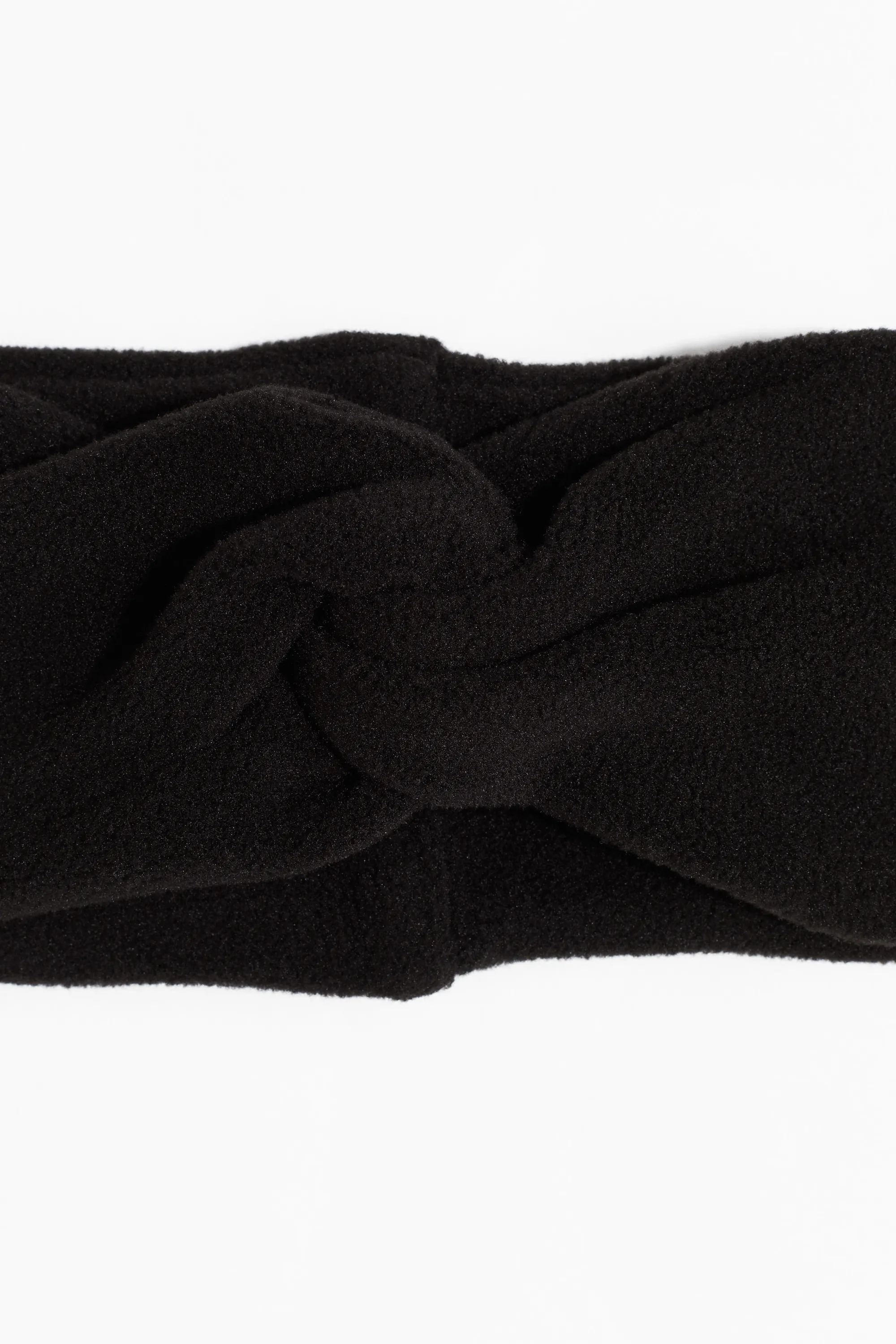 Bandeau de sport en tissu polaire - Noir