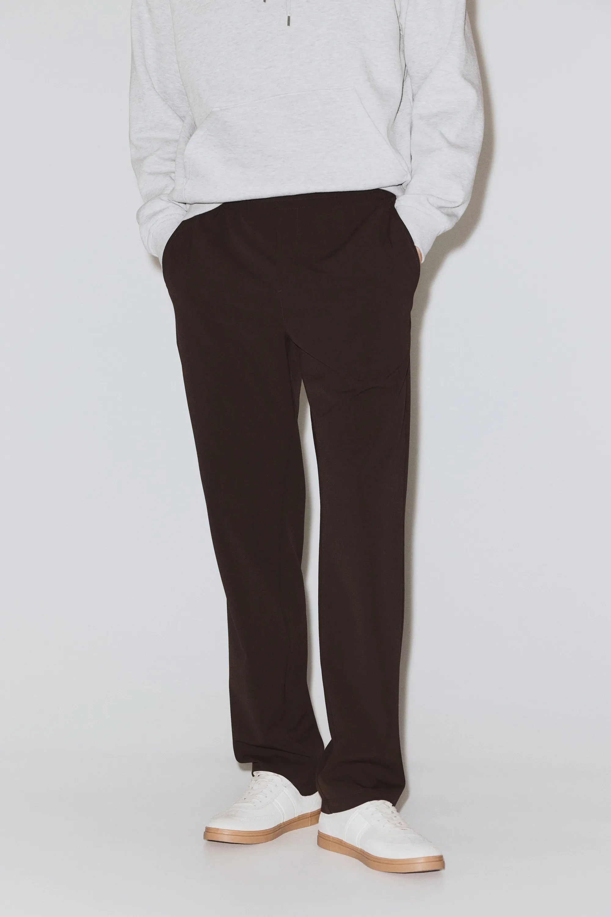Pantalon Four-way Stretch Regular Fit - Marron foncé