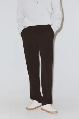 Pantalon Four-way Stretch Regular Fit - Marron foncé — photo 1