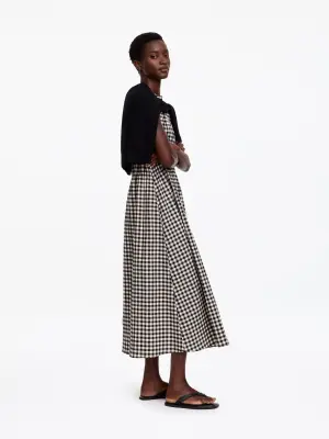 Robe en seersucker - Blanc/Noir — photo 2