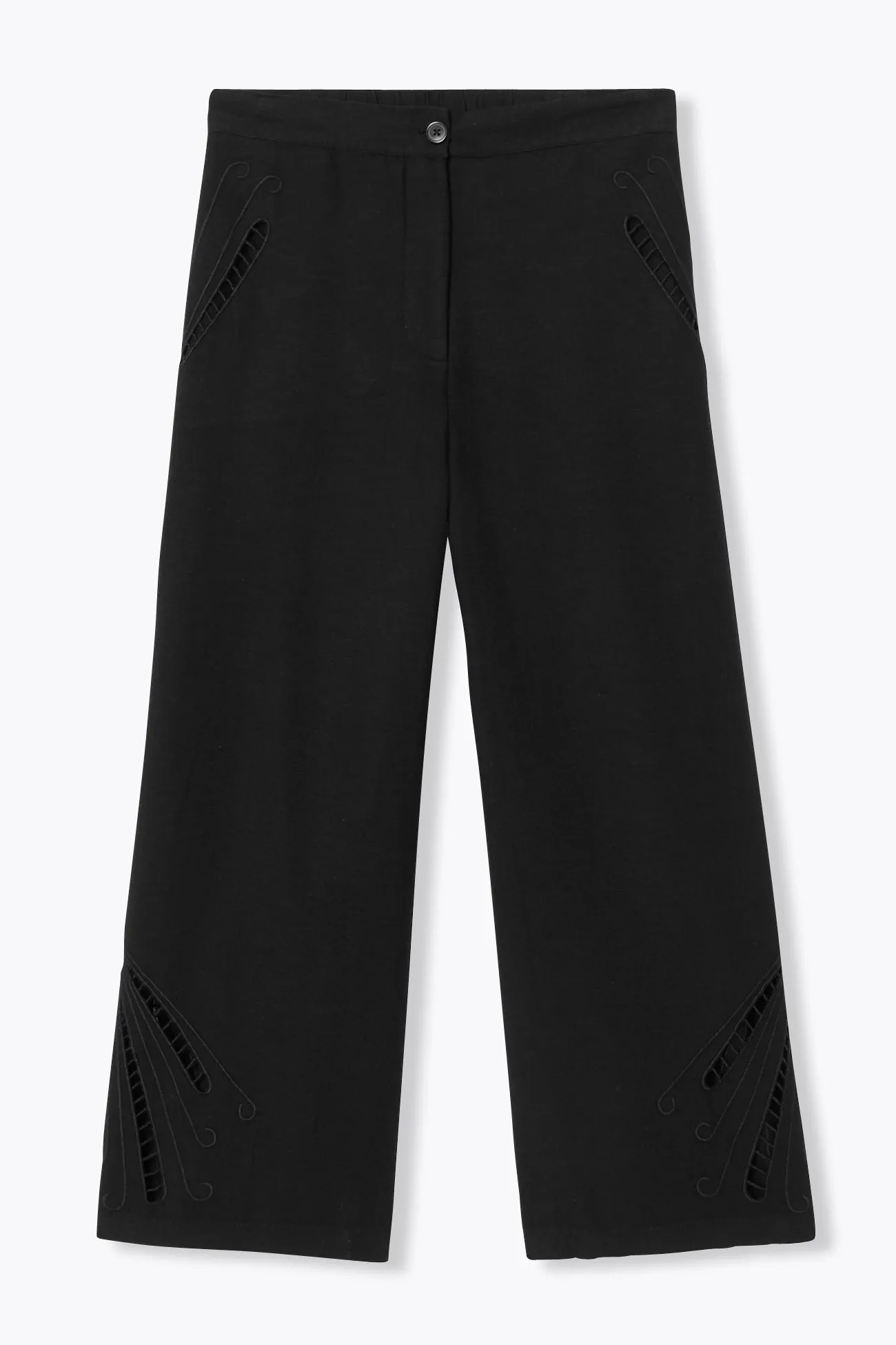 Pantalon court et brodé Femme