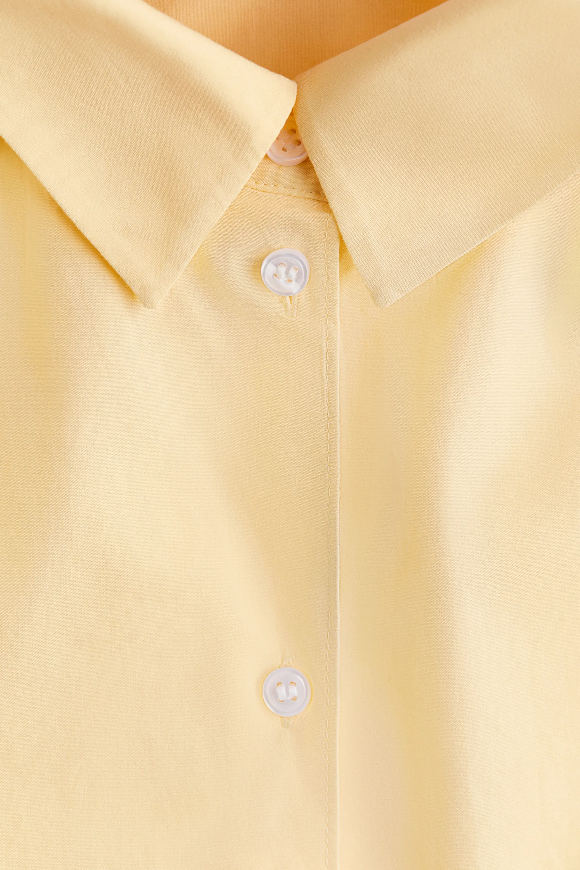 Chemise en popeline de coton - Jaune clair