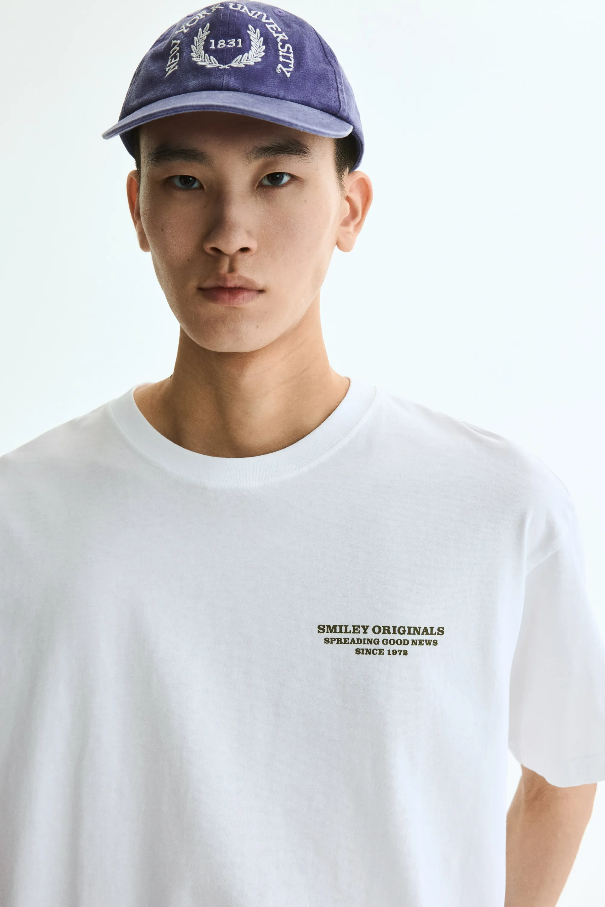 T-shirt Loose Fit - Blanc/Smiley® Originals
