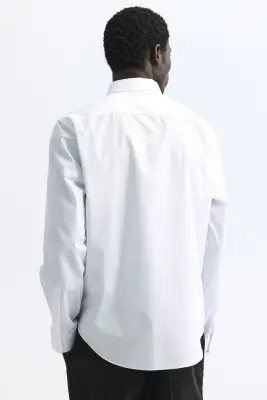 Chemise Slim Fit repassage facile - Blanc — photo 4