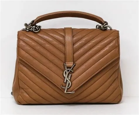 Sac a main college medium cuir matelasse taupe