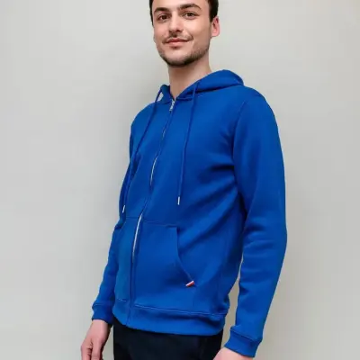 Hoodie Philippe zippé bleu europe — photo 1