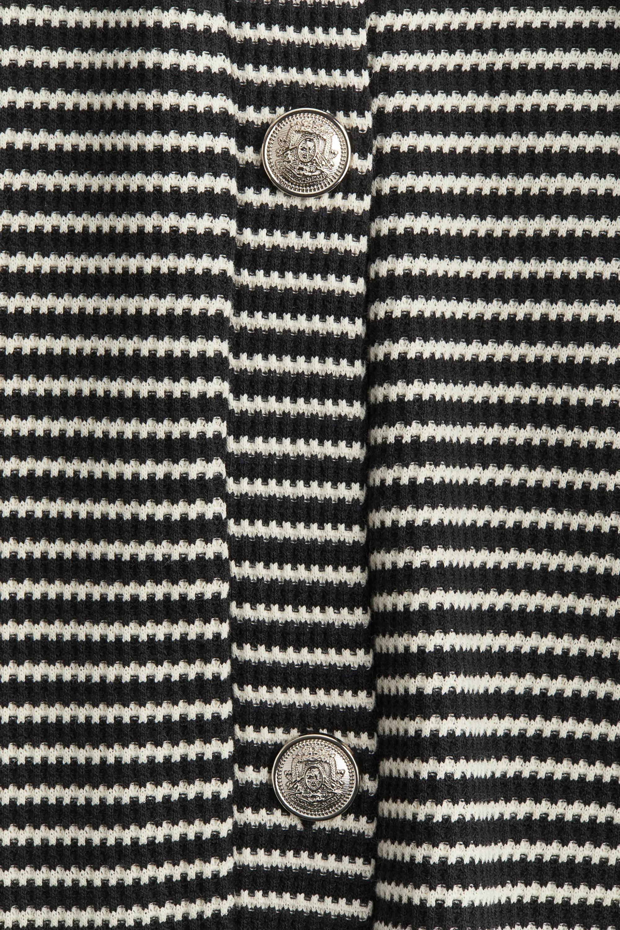 Gilet en jersey texturé - Noir/rayé