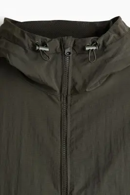 Veste coupe-vent déperlante en nylon - Vert kaki foncé — photo 4