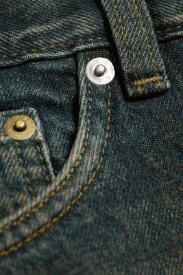 Jean droit et ample taille mi-haute Galaxy - Lobster Blue - Bleu foncé — photo 5