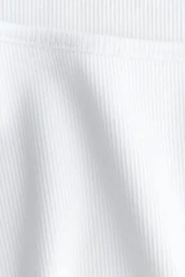 T-shirt en coton côtelé - Blanc — photo 4