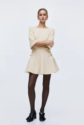 Robe en bouclette - Beige clair — photo 1