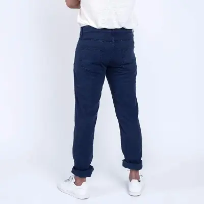 Pantalon Zanzibar tencel bleu marine — photo 2