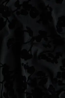 Top dos nu en mesh jacquard - Noir — photo 5