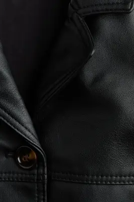 Veste en tissu enduit - Noir — photo 3