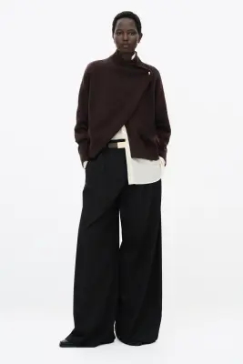 Gilet croisé - Marron foncé — photo 1
