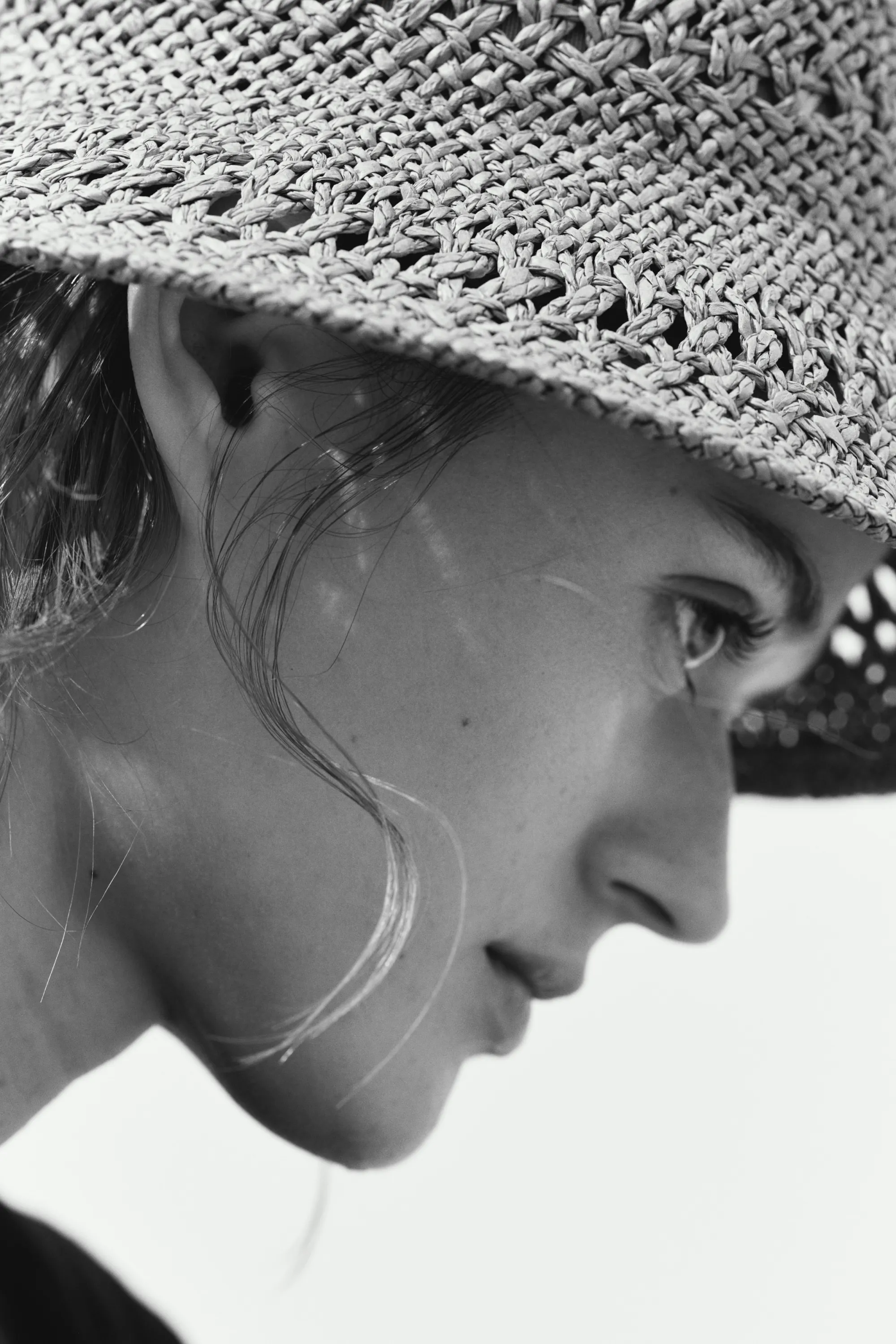 Chapeau de paille fait main - Beige foncé