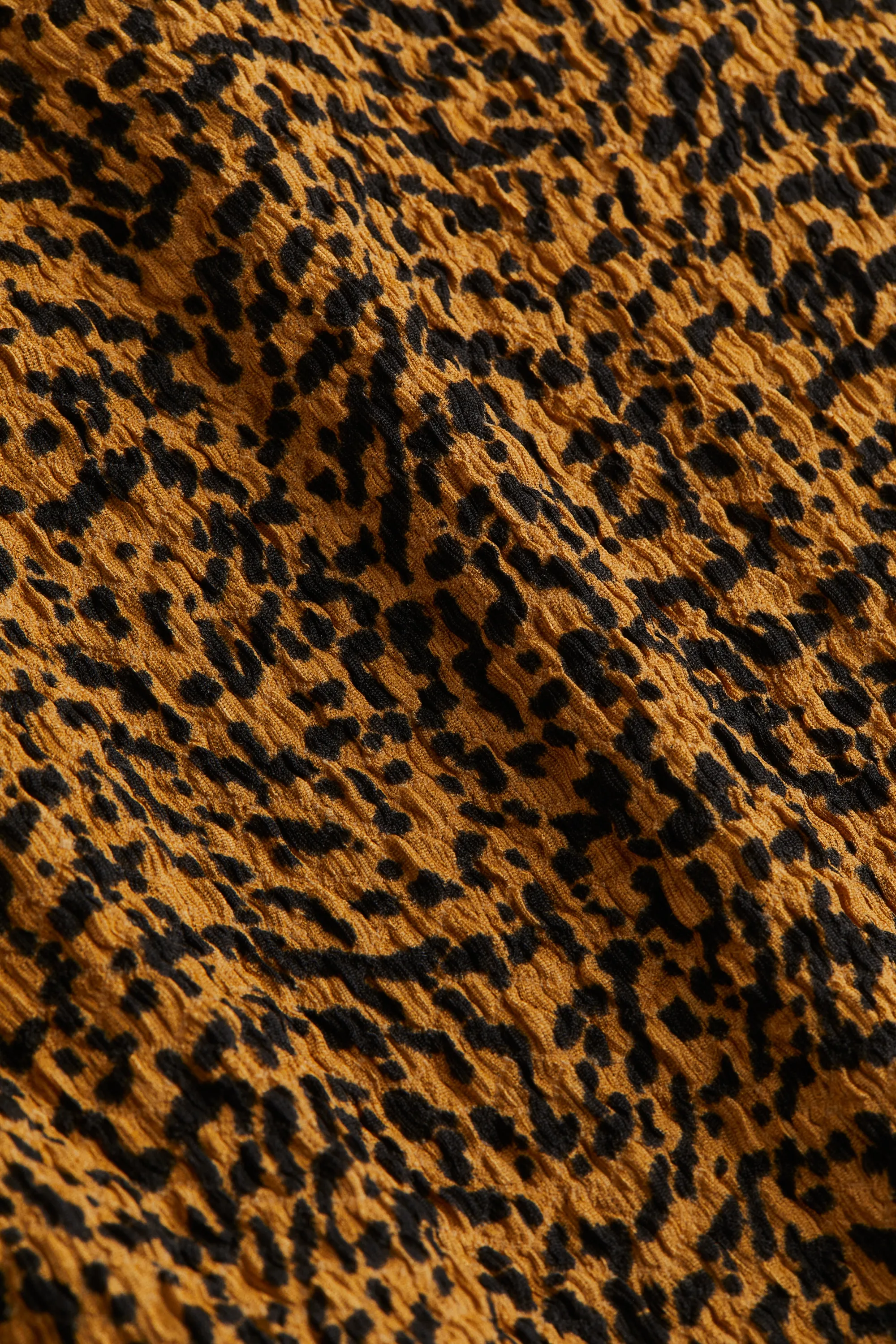 Robe en jersey texturé - Beige foncé/motif