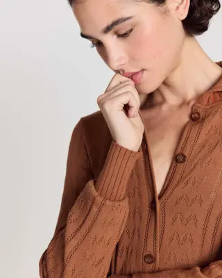Cardigan Melissa cannelle — photo 3