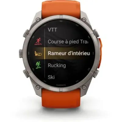 Garmin Fenix 9  Pro InReach amoled 51mm Sapphire Titane bracelet ocre/orange 010-04337-01 — photo 2