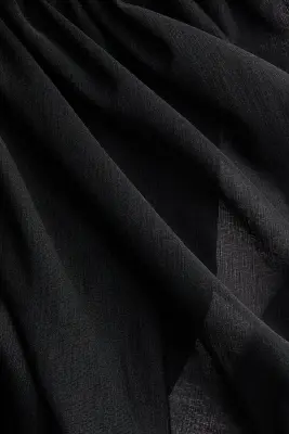 Crop top bi-matière à effet drapé - Noir — photo 4