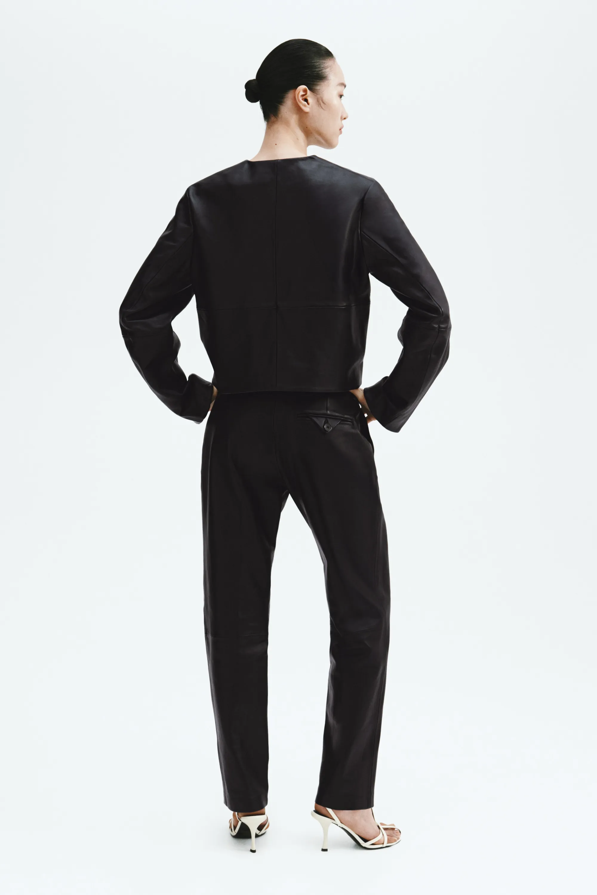 Pantalon en cuir - Noir