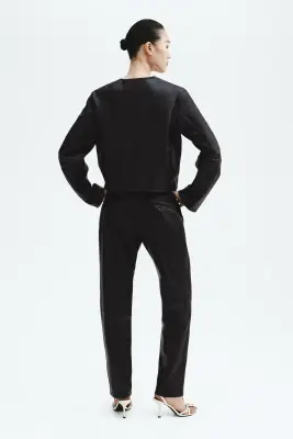 Pantalon en cuir - Noir — photo 1