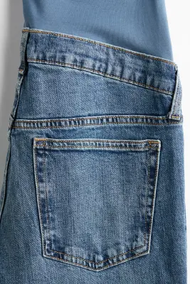MAMA Slim Straight High Waist Jeans - Bleu denim — photo 4