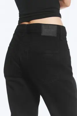 Jean droit standard taille mi-haute Laika - Black Rinse - Noir — photo 3