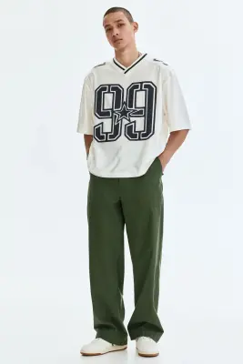 T-shirt Loose Fit en mesh imprimé - Blanc/99 — photo 2