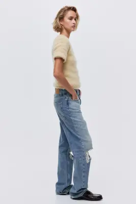 Straight High Jeans - Bleu denim — photo 3