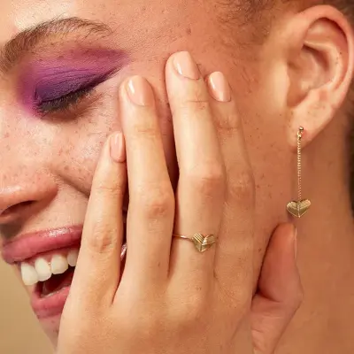 Bague Coeur Ligne — photo 2