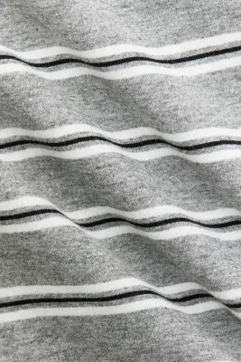 T-shirt oversize imprimé - Gris chiné/rayé — photo 3