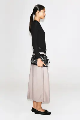 TOP CARDIGAN EN JERSEY - NOIR — photo 5